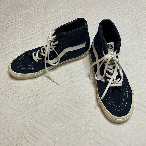 Vans Other - Vans Old Skool Men’s Blue Canvas High Top Sneakers. Size 12